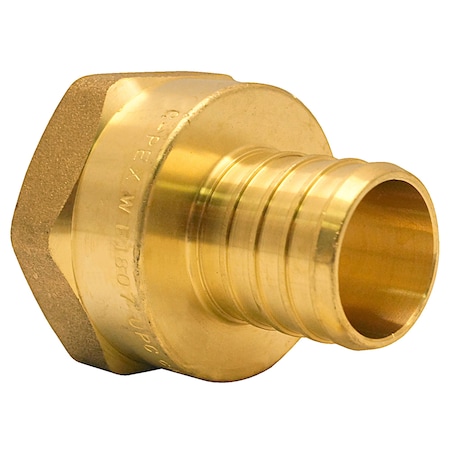Apollo 3/4 in. Brass PEX Barb x 3/4 in. Female Pipe Thread Adapter Jar (25-Pack), 25PK APXFA3425JR